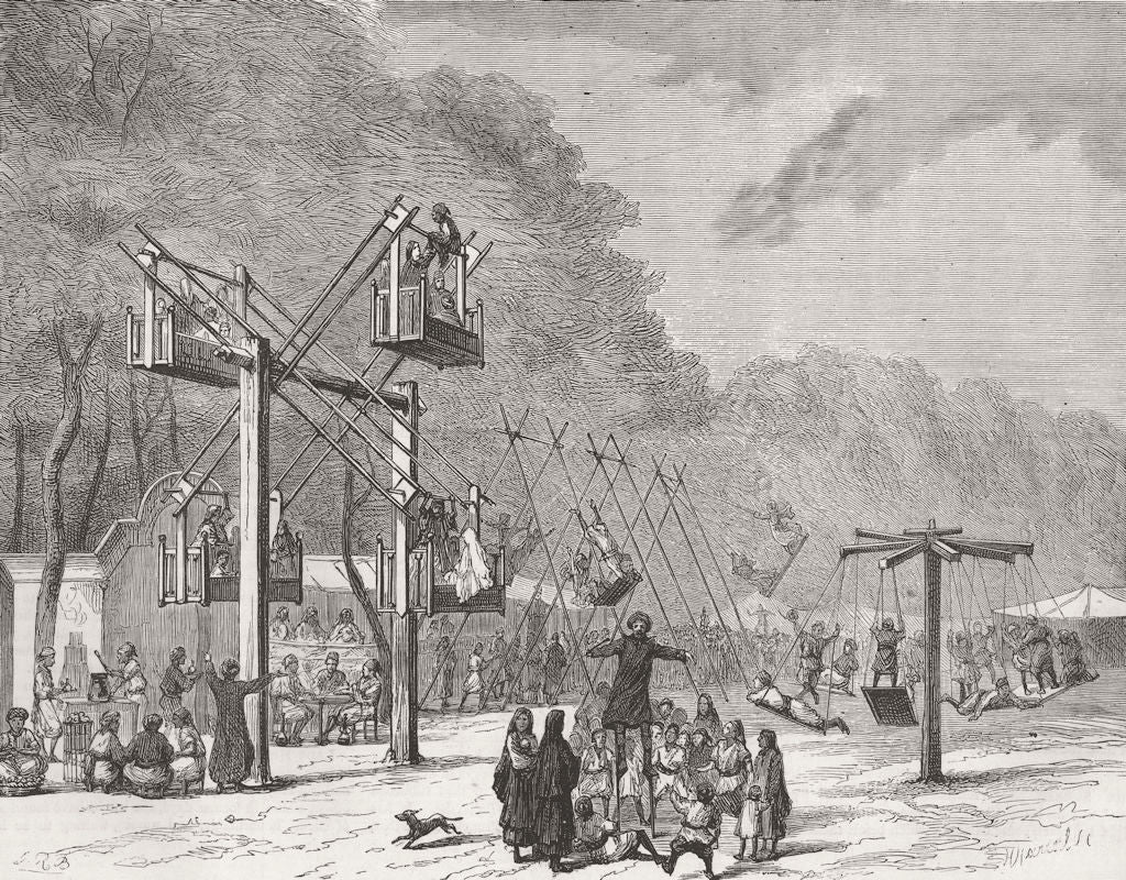 INDIA. Royal visit to. Bayram, Alexandria 1875 old antique print picture